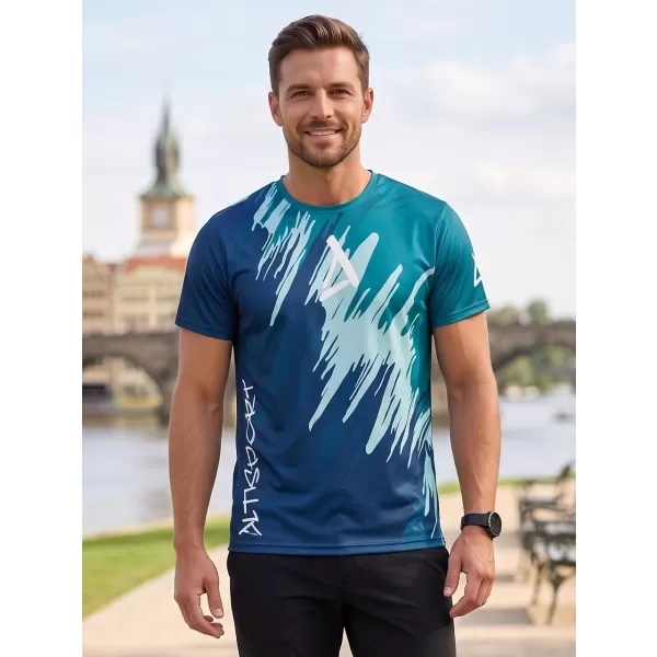  Tricou funcțional premium pentru bărbați ALTISPORT VOJ/ALM006TR01 KEROSEN/ALBASTRU 