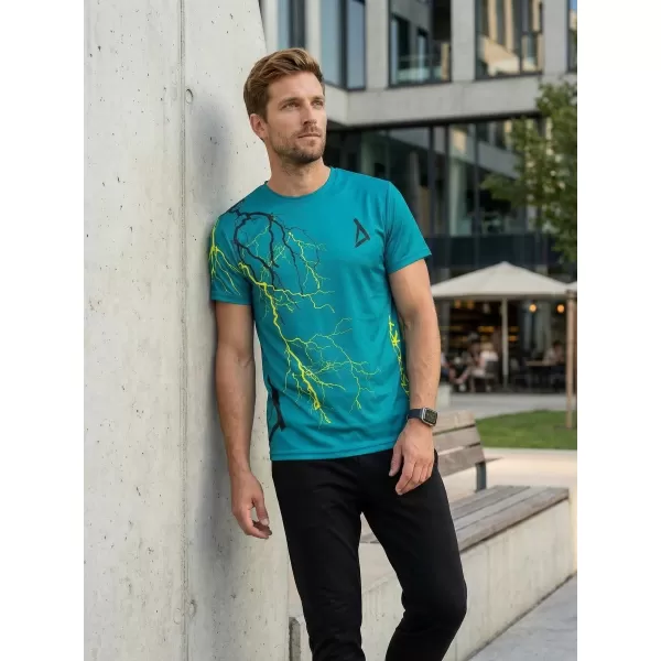  Tricou premium pentru bărbați ALTISPORT VOJ/ALM004TR01 KEROSEN/GALBEN 