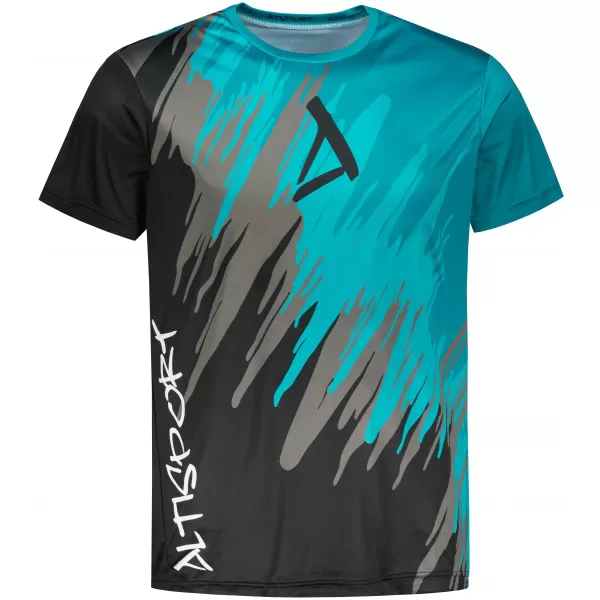  Tricou funcțional premium pentru bărbați ALTISPORT VOJ/ALM006TR01 NEGRU/KEROSEN 