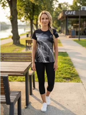 Tricou funcțional premium pentru femei ALTISPORT VOJ/ALW001TR01 GRI NEGRU