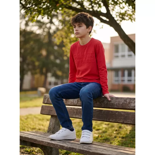  Tricou băiat cu mâneci lungi SAM 73 CELDOR KT 501 ROŞU 