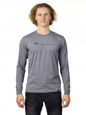 Tricou pentru bărbați cu mâneci lungi HANNAH KIRK GRI OȚEL