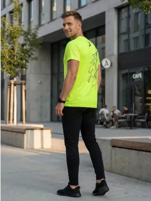 Tricou premium pentru bărbați ALTISPORT VOJ/ALM004TR01 GALBEN NEON