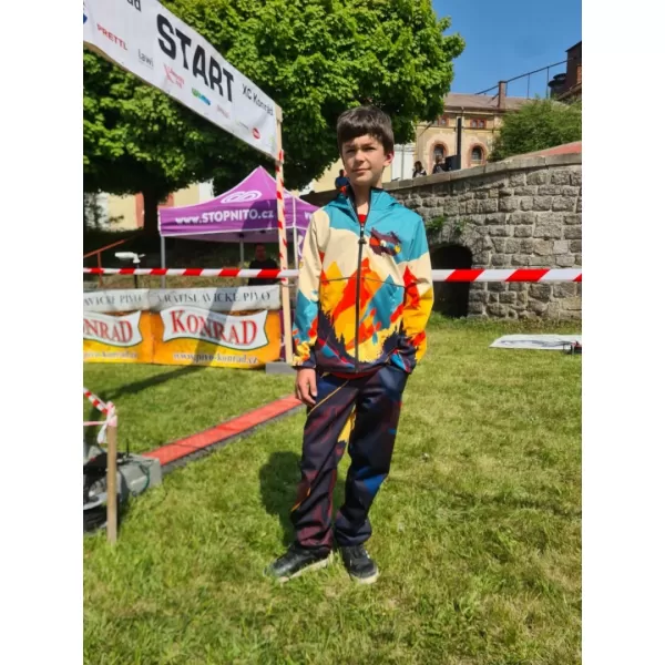  Pantaloni de softshell pentru bebeluși WAMU MOUNTAIN BIKE TMAVÁ MAI COLORAT 