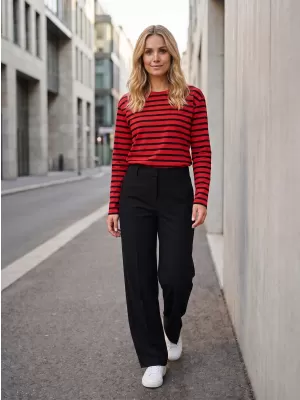 Tricou de damă cu mâneci lungi SAM 73 PRUDENCE WT 893 ROŞU