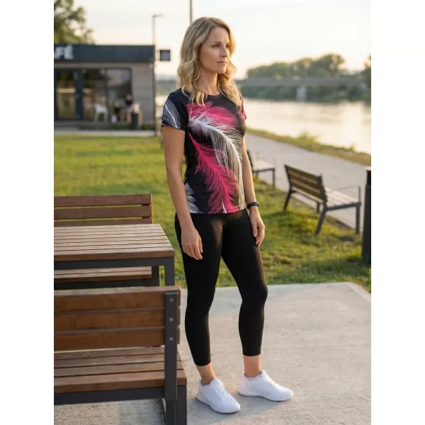  Tricou funcțional premium pentru femei ALTISPORT VOJ/ALW001TR01 NEGRU ROZ 