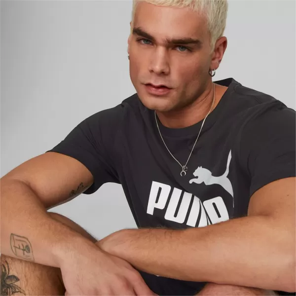  Tricou pentru bărbați PUMA ESS+ 2 COL LOGO TEE 586759-61 NEGRU 