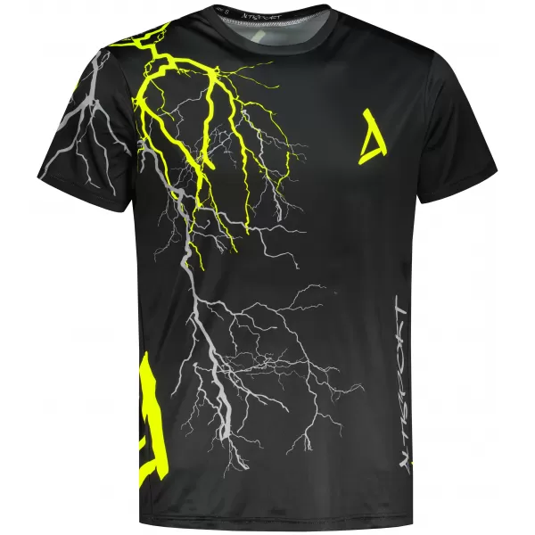  Tricou premium pentru bărbați ALTISPORT VOJ/ALM004TR01 NEGRU ȘI GALBEN 