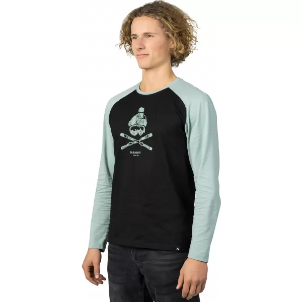  Tricou pentru bărbați cu mâneci lungi HANNAH HANES ANTRACIT/GRI ARDEZIE 