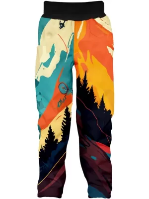 Pantaloni de softshell pentru bebeluși WAMU MOUNTAIN BIKE SVĚTLÁ MAI COLORAT