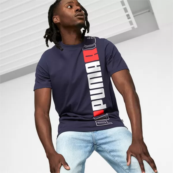  Tricou pentru bărbați PUMA ESS+ LOGO LAB TEE 675916-06 ALBASTRU 