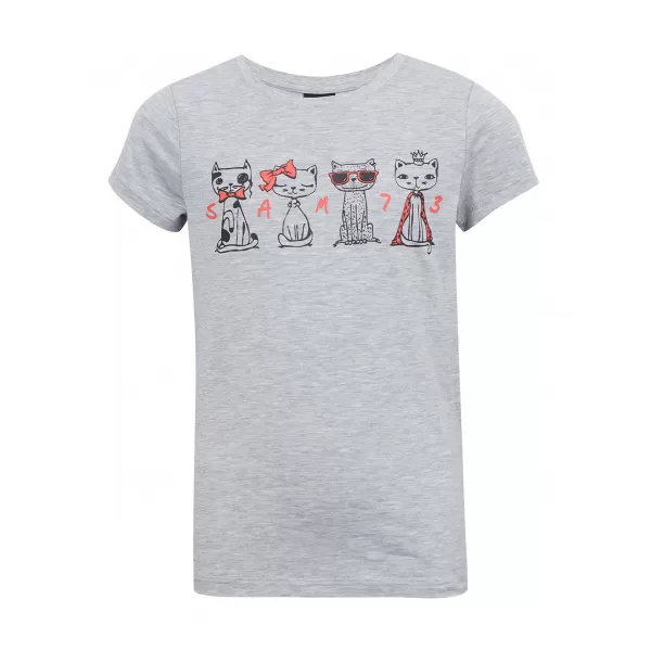  Tricou fetita SAM 73 AXILL KT 508 GRI DESCHIS 