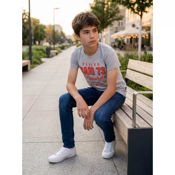  Tricou băieți SAM 73 JANSON KT 504 GRI DESCHIS 
