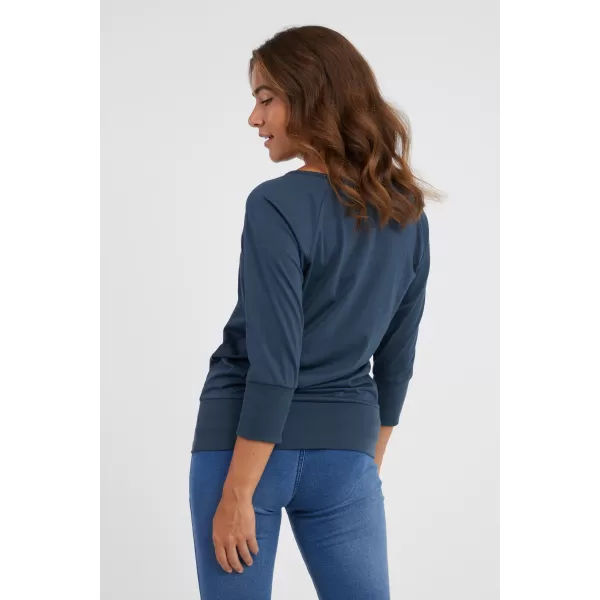  Tricou dama cu maneci 3/4 SAM 73 SELMA WT 896 ALBASTRU OȚEL 