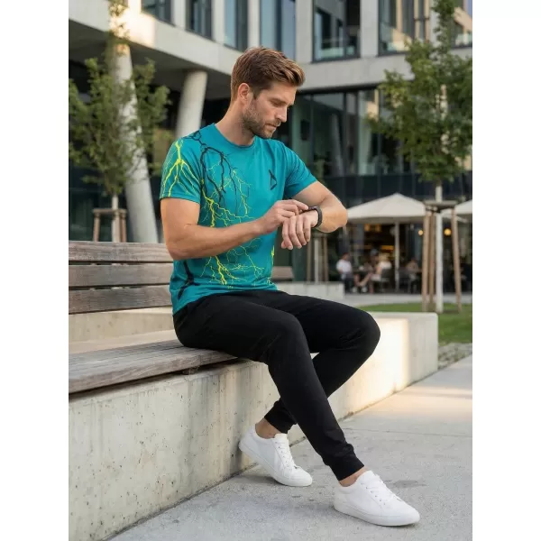  Tricou premium pentru bărbați ALTISPORT VOJ/ALM004TR01 KEROSEN/GALBEN 