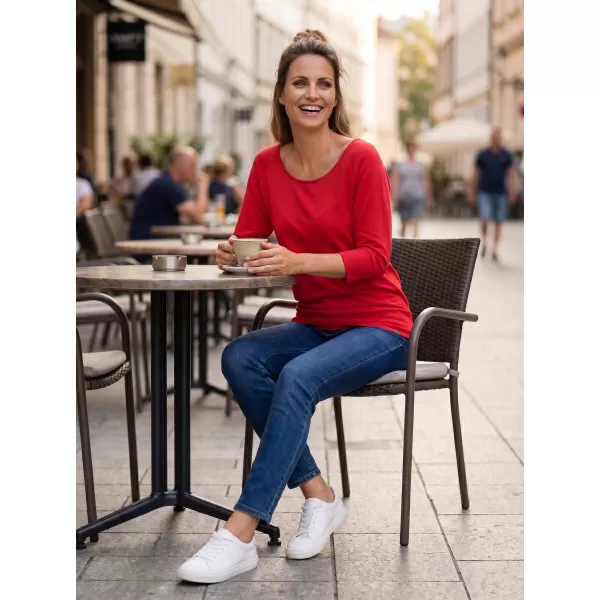  Tricou dama cu maneci 3/4 SAM 73 SELMA WT 896 ROZ ÎNCHIS 