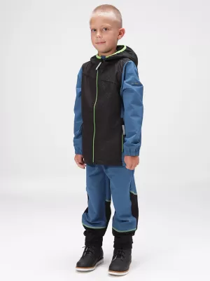 Jachetă softshell pentru copii LOAP URANIX OLK2307 ALBASTRU