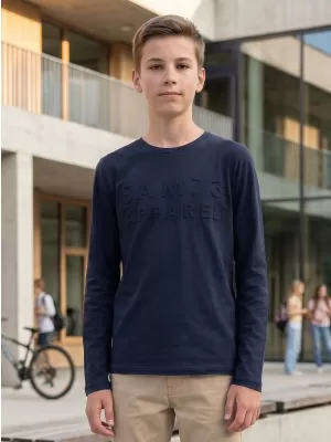 Tricou băiat cu mâneci lungi SAM 73 CELDOR KT 501 ALBASTRU ÎNCHIS