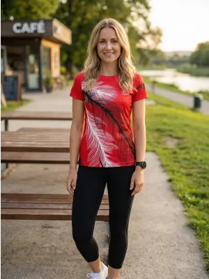 Tricou funcțional premium pentru femei ALTISPORT VOJ/ALW001TR01 ROȘU