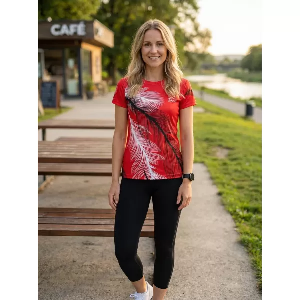  Tricou funcțional premium pentru femei ALTISPORT VOJ/ALW001TR01 ROȘU 
