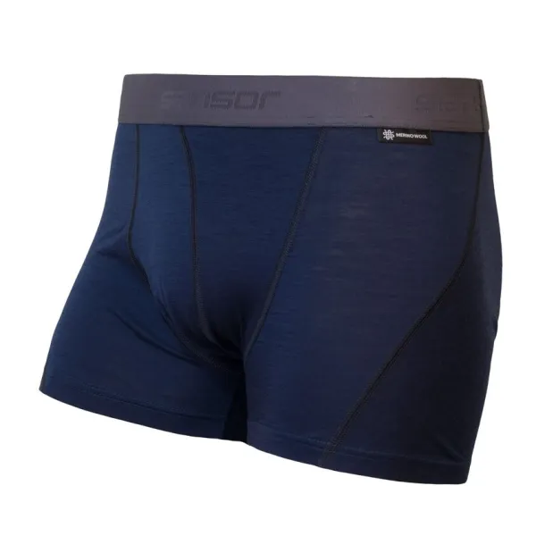  Boxeri bărbătești SENSOR MERINO ACTIVE DEEP BLUE 