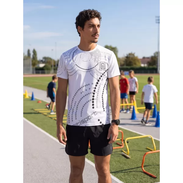  Tricou premium pentru bărbați ALTISPORT VOJ/ALM003TR01 ALB 