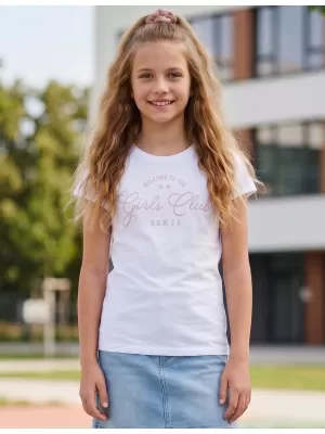 Tricou fetita SAM 73 JANLI KT 507 ALB