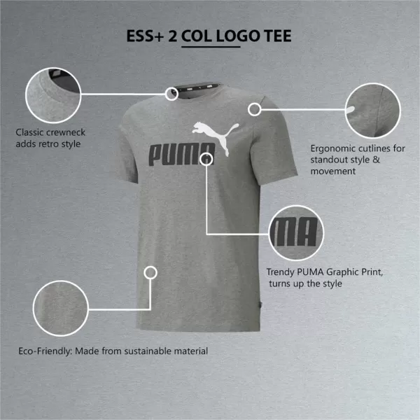  Tricou pentru bărbați PUMA ESS+ 2 COL LOGO TEE 586759-03 GRI 