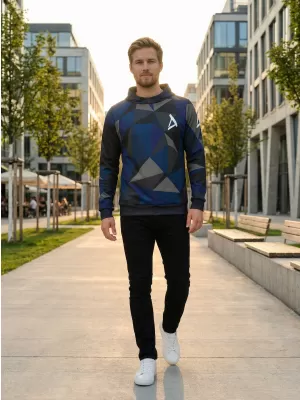 Hanorac premium pentru bărbați ALTISPORT VOJ/ALM007MI01 ALBASTRU INCHIS