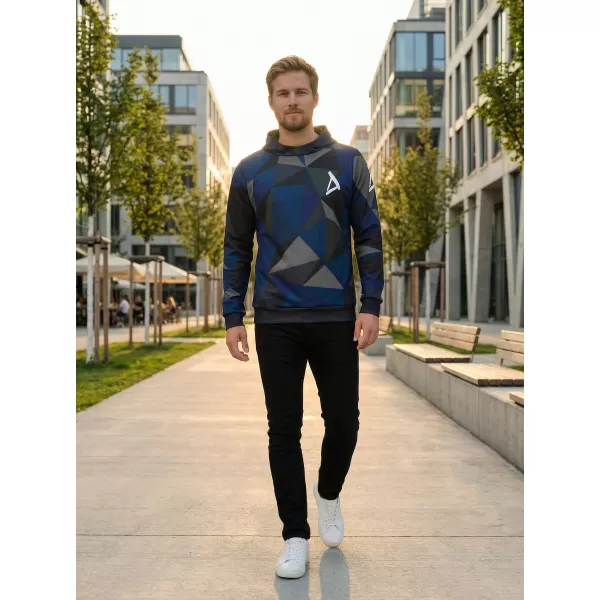  Hanorac premium pentru bărbați ALTISPORT VOJ/ALM007MI01 ALBASTRU INCHIS 