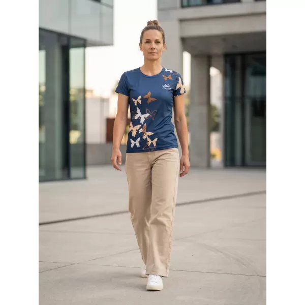  Tricou funcțional premium pentru femei ALTISPORT VOJ/ALW002TR01 BLEUMARIN/MARO 