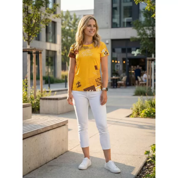  Tricou funcțional premium pentru femei ALTISPORT VOJ/ALW009TR01 GALBEN 