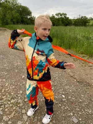 Pantaloni de softshell pentru bebeluși WAMU MOUNTAIN BIKE SVĚTLÁ MAI COLORAT
