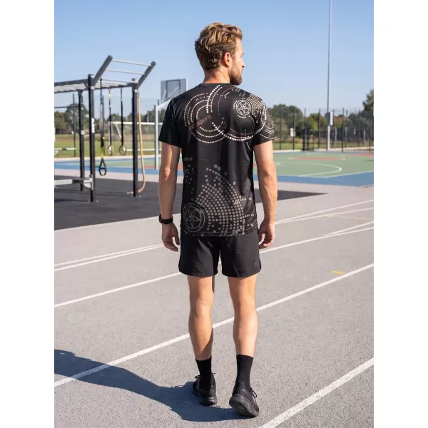  Tricou premium pentru bărbați ALTISPORT VOJ/ALM003TR01 NEGRU MARO 