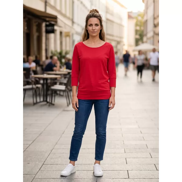  Tricou dama cu maneci 3/4 SAM 73 SELMA WT 896 ROZ ÎNCHIS 