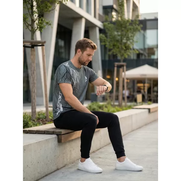  Tricou premium pentru bărbați ALTISPORT VOJ/ALM004TR01 GRAFIT 