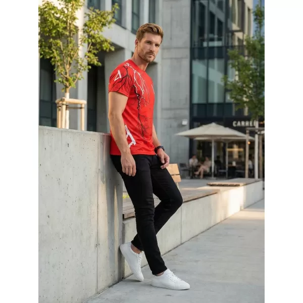  Tricou premium pentru bărbați ALTISPORT VOJ/ALM004TR01 ROȘU 