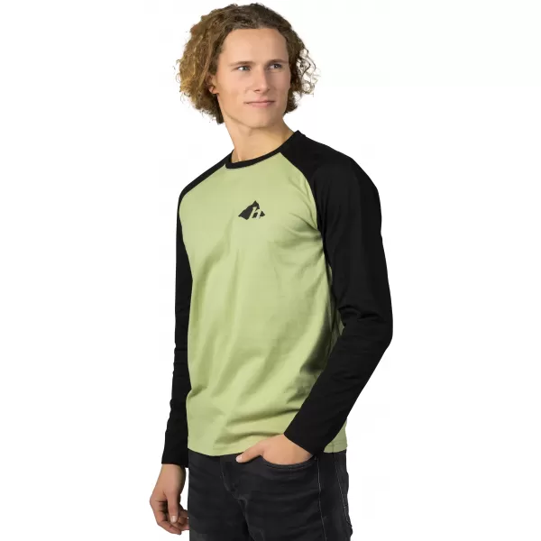  Tricou pentru bărbați cu mâneci lungi HANNAH HANES PIATRĂ DE MUŞCHI/ANTRACIT 