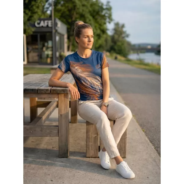  Tricou funcțional premium pentru femei ALTISPORT VOJ/ALW001TR01 BLEUMARIN/MARO 