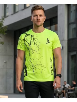 Tricou premium pentru bărbați ALTISPORT VOJ/ALM004TR01 GALBEN NEON