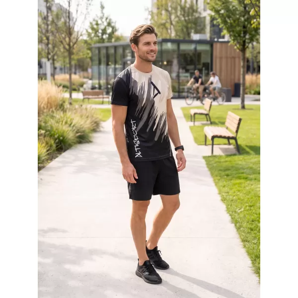  Tricou funcțional premium pentru bărbați ALTISPORT VOJ/ALM006TR01 NEGRU MARO 