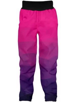 Pantaloni de softshell pentru bebeluși WAMU MOZAIKA VIOLET