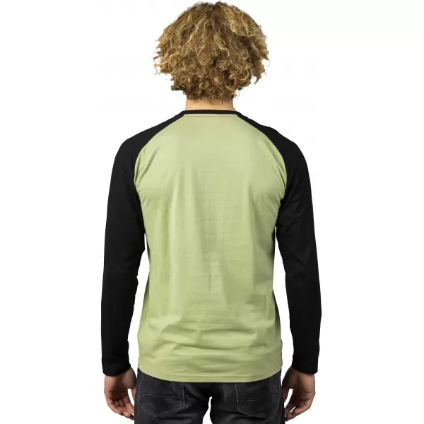 Tricou pentru bărbați cu mâneci lungi HANNAH HANES PIATRĂ DE MUŞCHI/ANTRACIT 