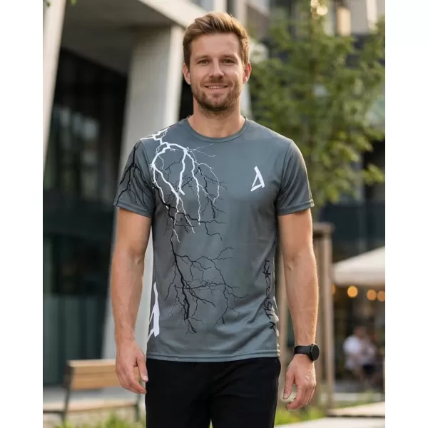  Tricou premium pentru bărbați ALTISPORT VOJ/ALM004TR01 GRAFIT 