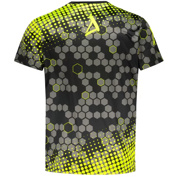  Tricou funcțional premium pentru bărbați ALTISPORT VOJ/ALM005TR01 NEGRU ȘI GALBEN 