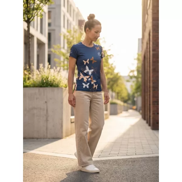  Tricou funcțional premium pentru femei ALTISPORT VOJ/ALW002TR01 BLEUMARIN/MARO 