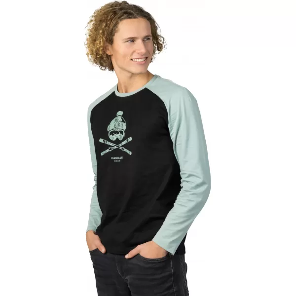  Tricou pentru bărbați cu mâneci lungi HANNAH HANES ANTRACIT/GRI ARDEZIE 