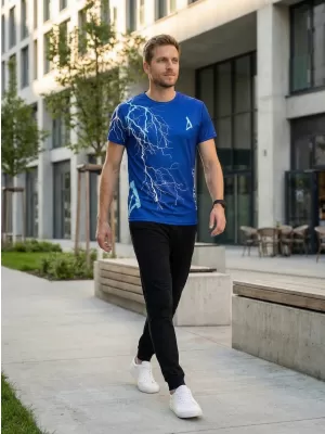 Tricou premium pentru bărbați ALTISPORT VOJ/ALM004TR01 ALBASTRU REGAL