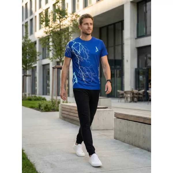  Tricou premium pentru bărbați ALTISPORT VOJ/ALM004TR01 ALBASTRU REGAL 