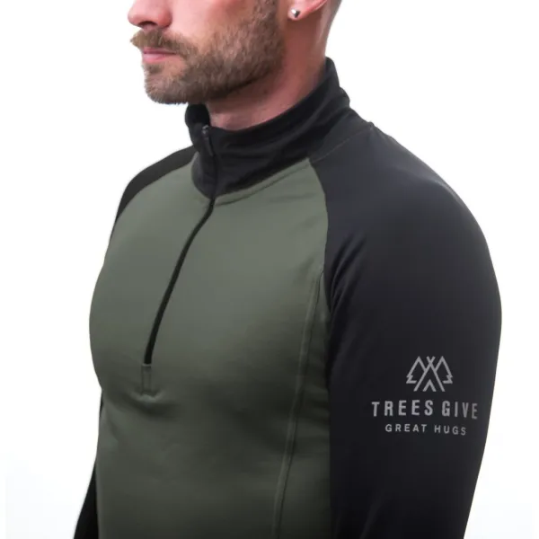  Tricou termic pentru bărbați SENSOR COOLMAX THERMO OLIVE GREEN/BLACK 
